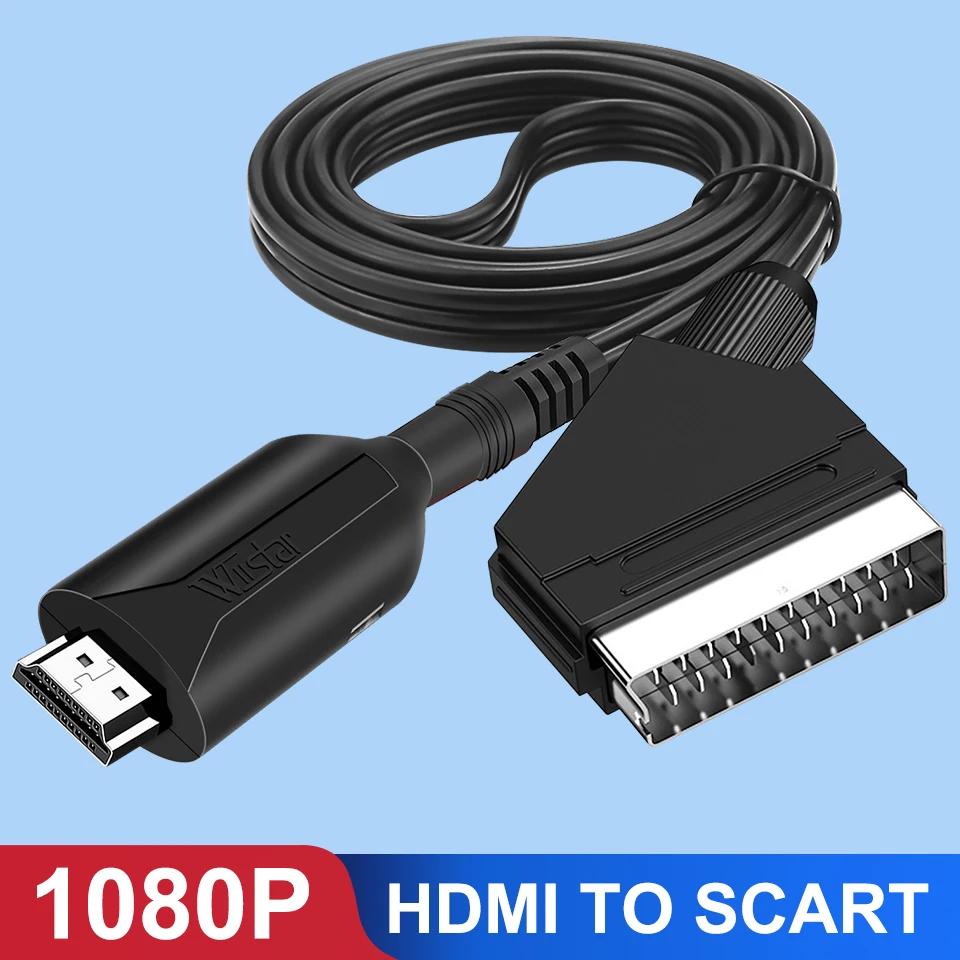 1080P HDMI SCART     HDMI Է Scart  HDTV DVD Sky Box STB USB  ̺
